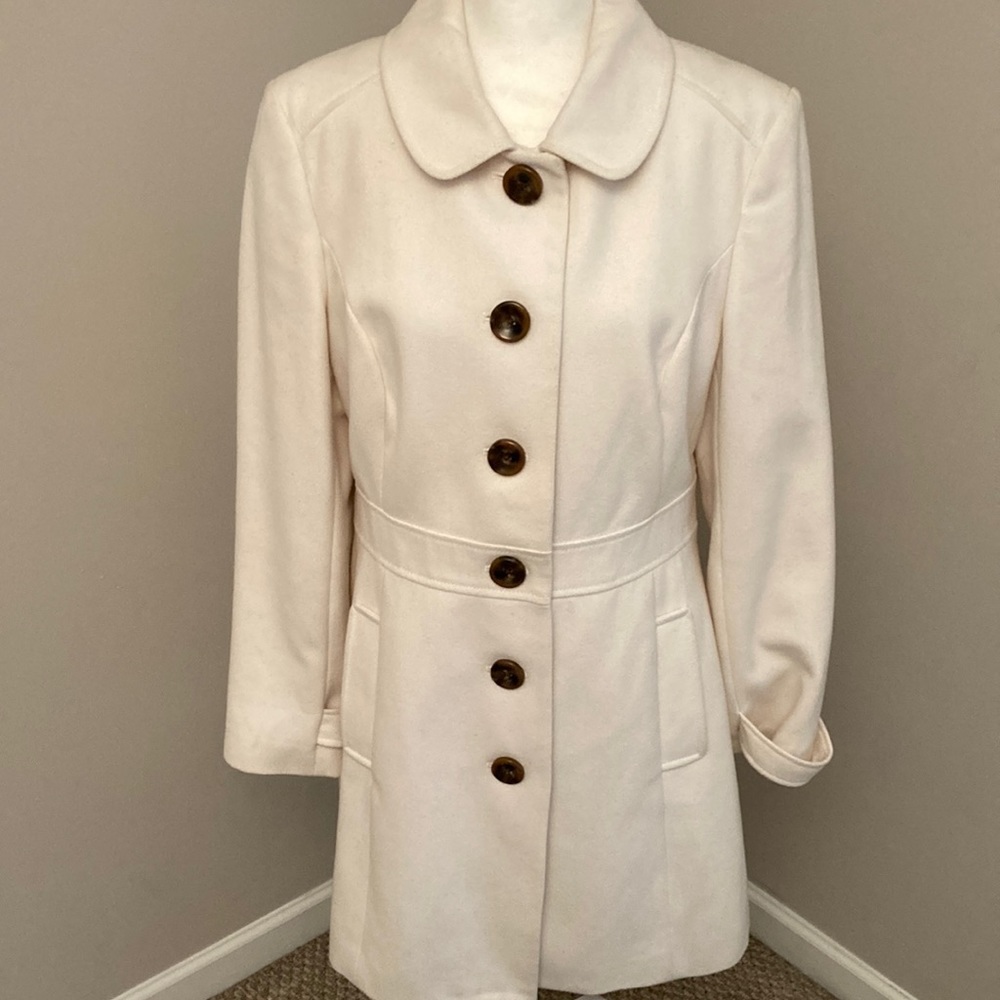 Winter White Wool Coat
